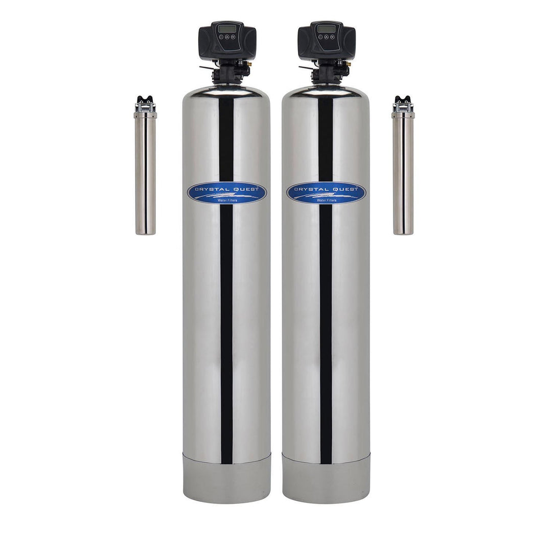 Crystal Quest arsenic whole house water filter with SMART filter and stainless steel tank