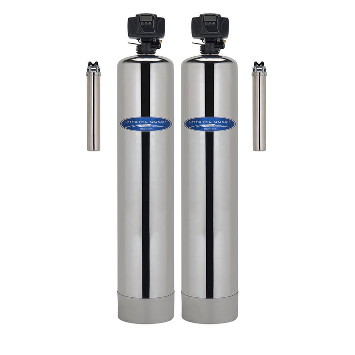 Crystal Quest arsenic whole house water filter with SMART filter and stainless steel tank
