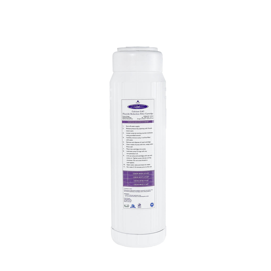 Crystal Quest Calcium GAC Fluoride Reduction Filter Cartridge