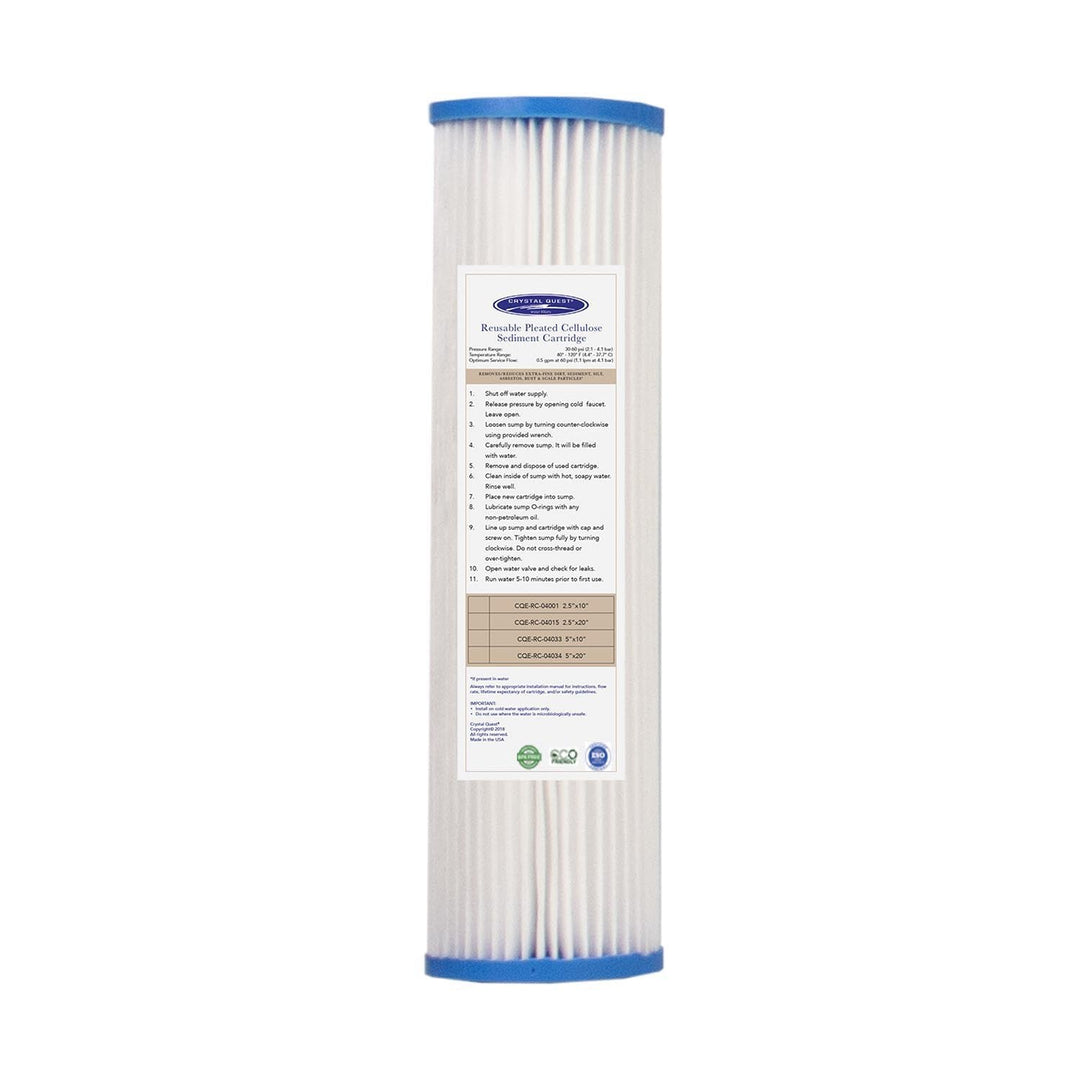 Crystal Quest Pleated Cellulose Sediment Cartridge