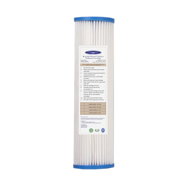 Crystal Quest Pleated Cellulose Sediment Cartridge