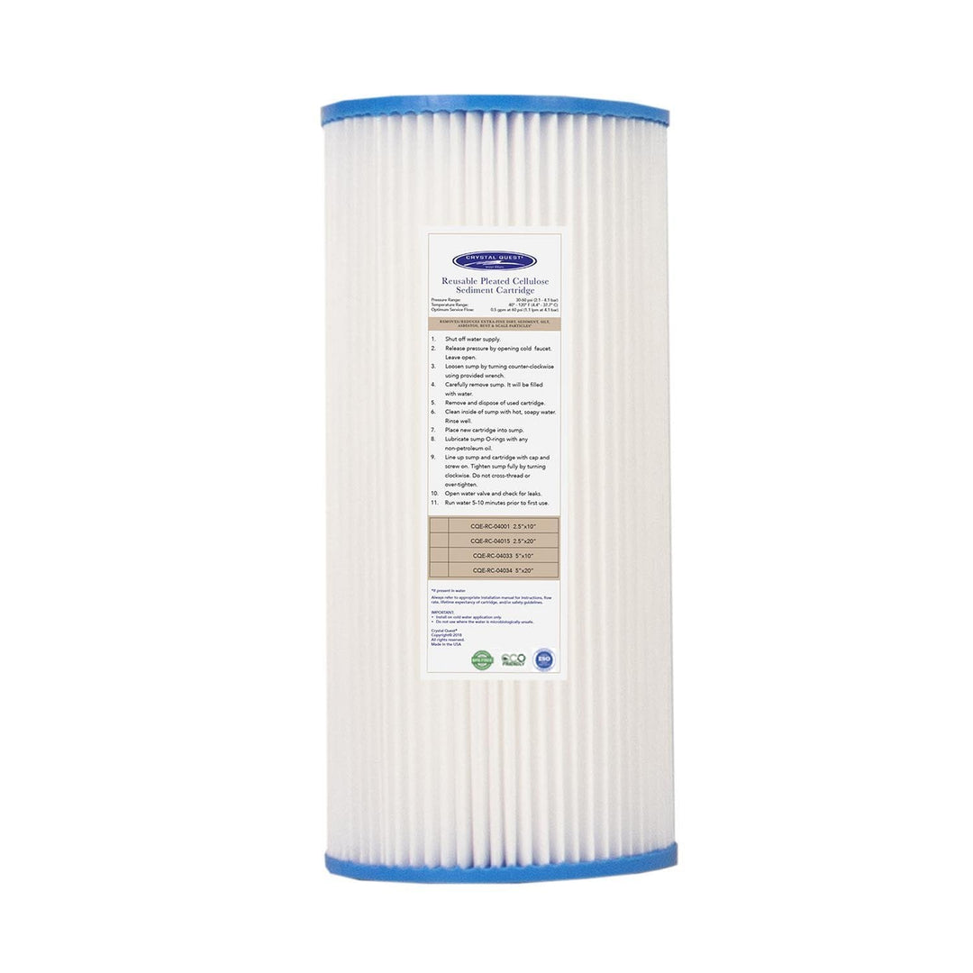 Crystal Quest Pleated Cellulose Sediment Cartridge