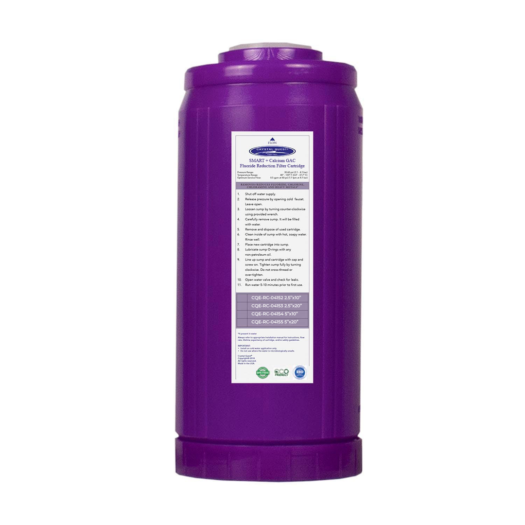 Crystal Quest SMART + Calcium GAC Fluoride Reduction Cartridge