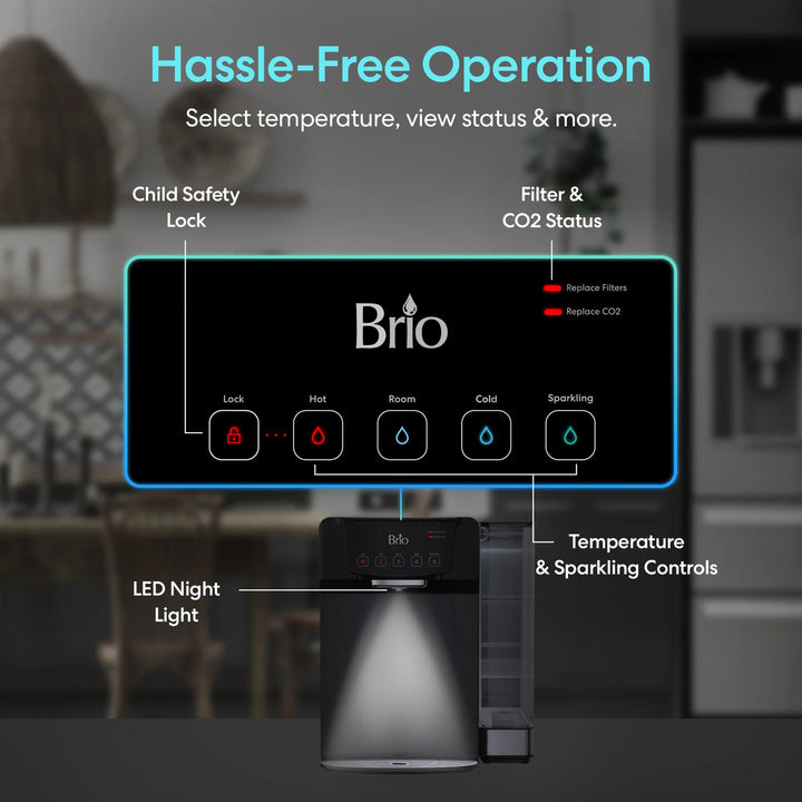Brio 630 2-Stage Sparkling Countertop Water Dispenser CLCTPOU630UV2SB