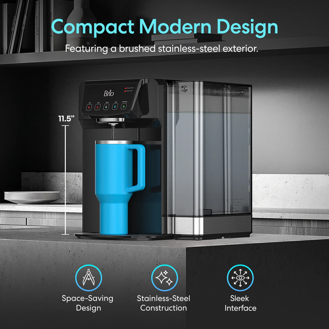 Brio 630 2-Stage Sparkling Countertop Water Dispenser CLCTPOU630UV2SB