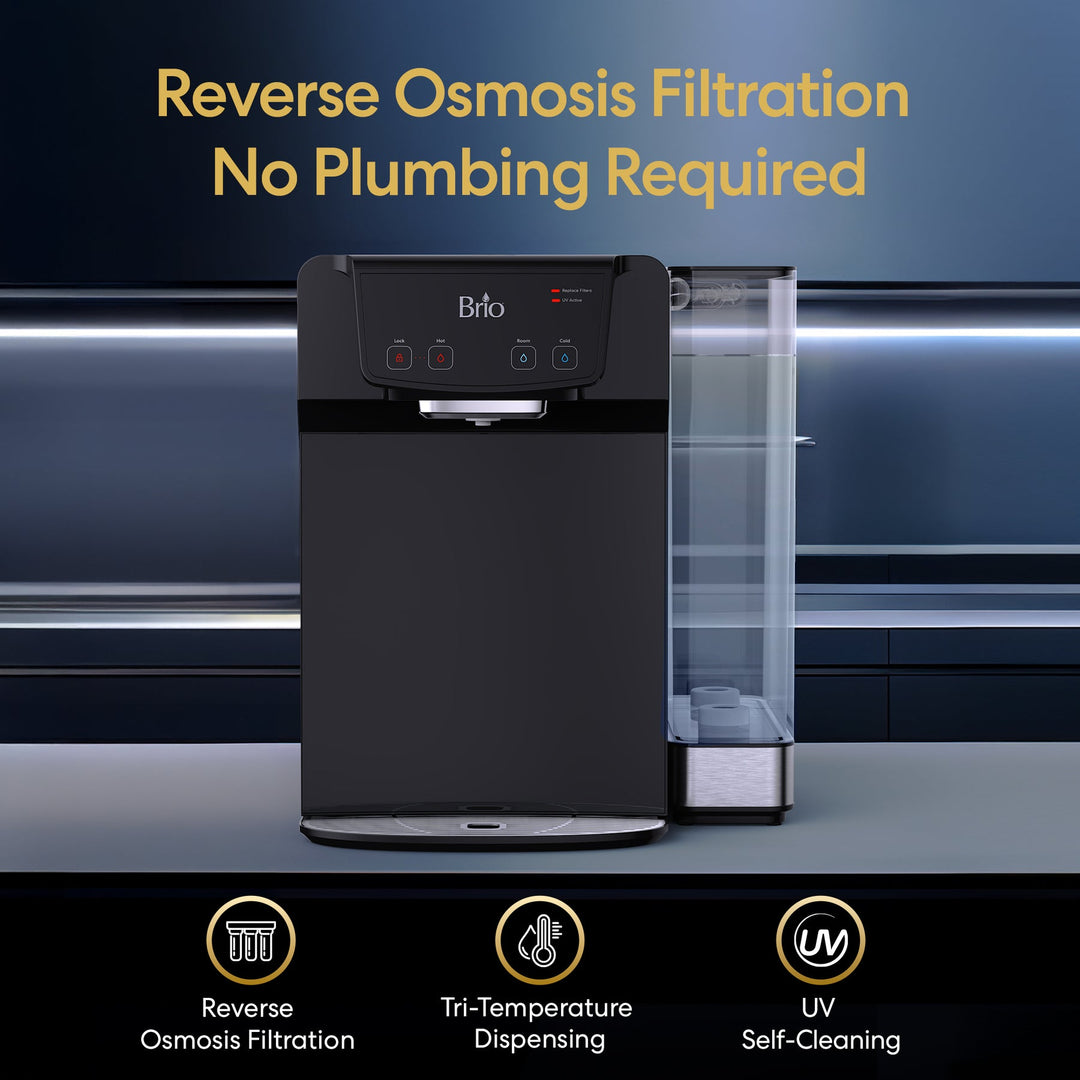 Brio 630 3-Stage Reverse Osmosis Countertop Water Dispenser CLCTPOU630UVROB
