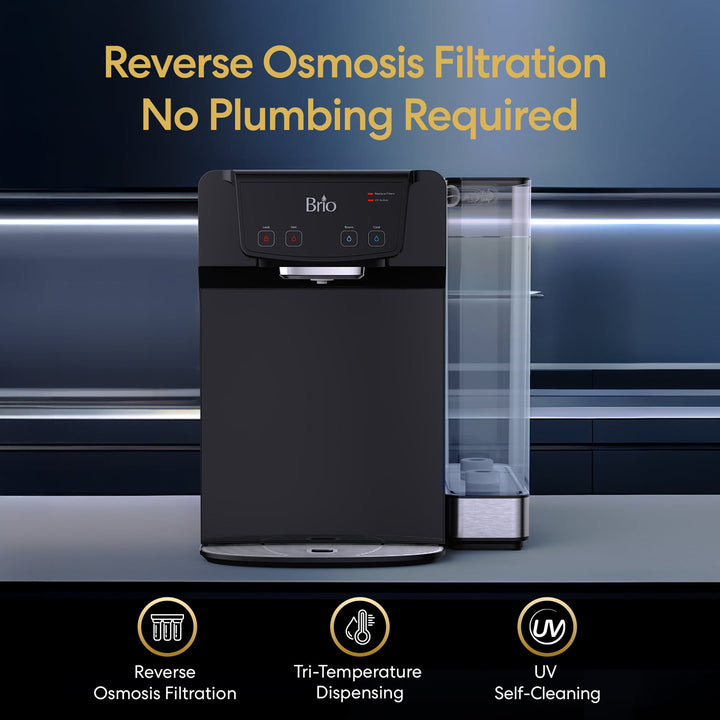 Brio 630 3-Stage Reverse Osmosis Countertop Water Dispenser CLCTPOU630UVROB