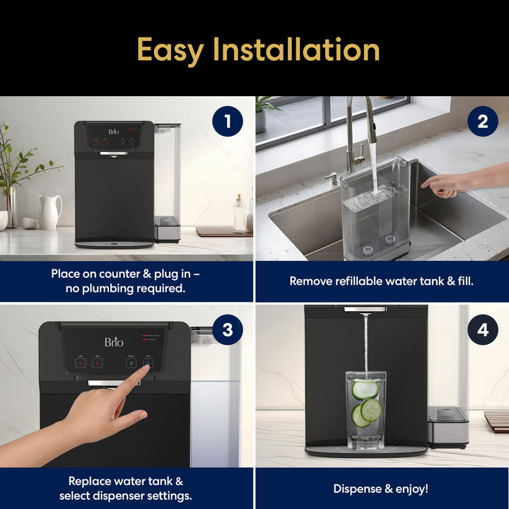 Brio 630 3-Stage Reverse Osmosis Countertop Water Dispenser CLCTPOU630UVROB