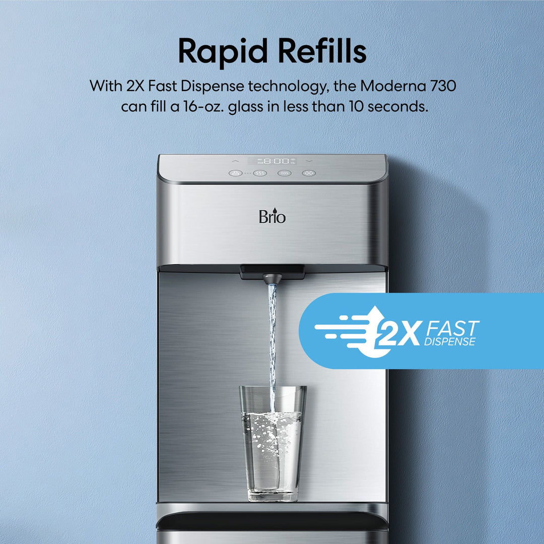 Brio Moderna 730 Series 4-Stage Reverse Osmosis Bottleless Water Cooler CLPOU730UVRO4