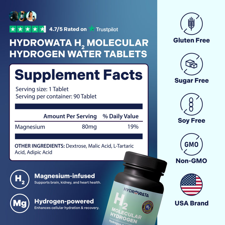 HydroWata™ | Hydrogen Water Tablets 90 Servings