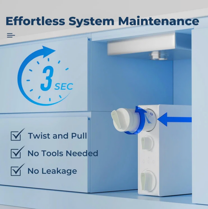 iSpring RO500AK-BN NSF Certified Tankless Reverse Osmosis Water Filtration System, 500 GPD with Alkaline Remineralization