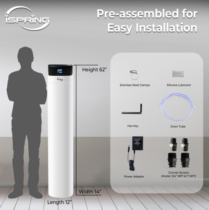 iSpring WCF200K Elite Series Whole House Water Filtration System with Automatic Control Head
