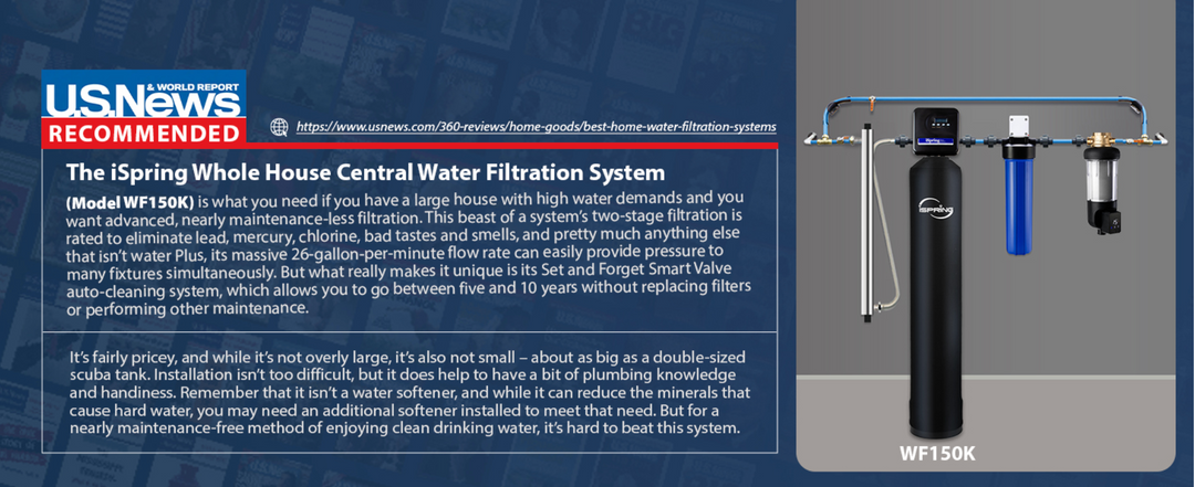 iSpring WF150K Whole House Water Filtration with Smart Control Valve