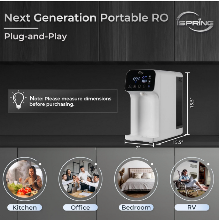 iSpring 5-Stage Countertop Reverse Osmosis Water Dispenser RCD100