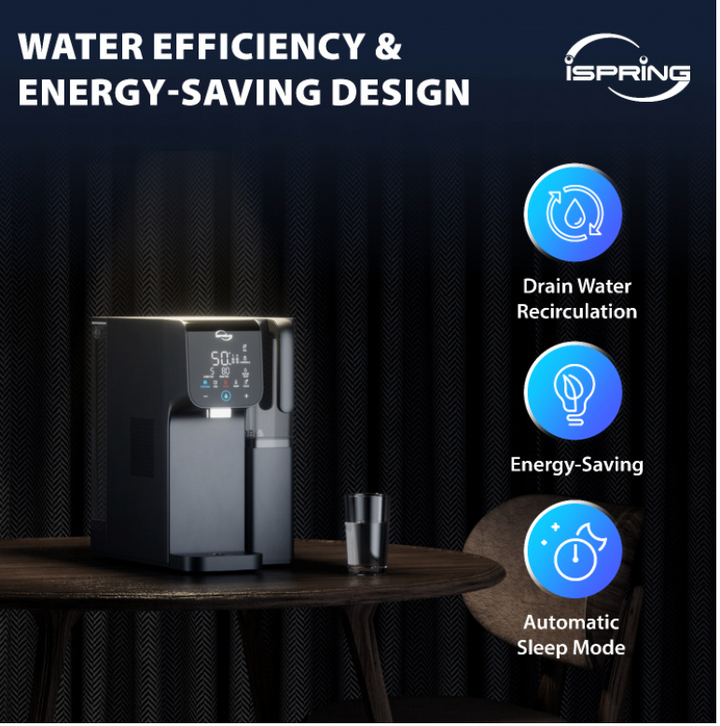 iSpring RCD100HCG Countertop Hot &amp; Cold RO Alkaline Water System