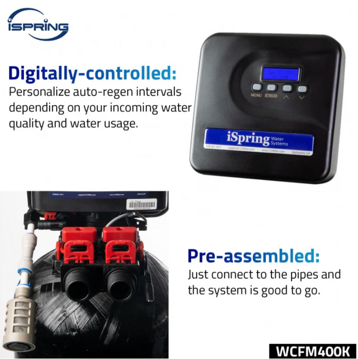 iSpring WCFM400K Whole House Iron and Manganese Water Filtration System