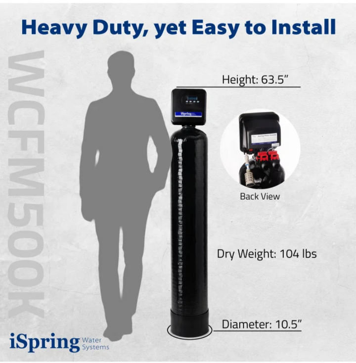 iSpring WCFM400K Whole House Iron and Manganese Water Filtration System