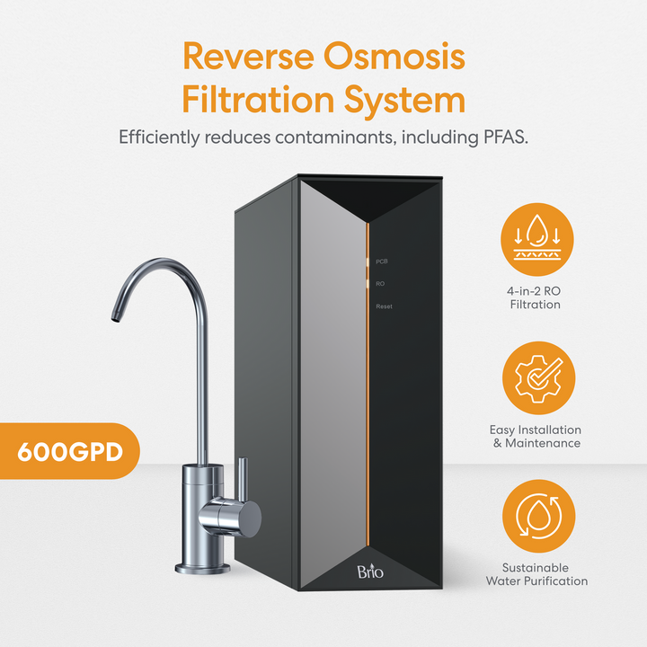 Brio PRISM Tankless RO Undersink Filtration System 600GPD TROE600PRISM