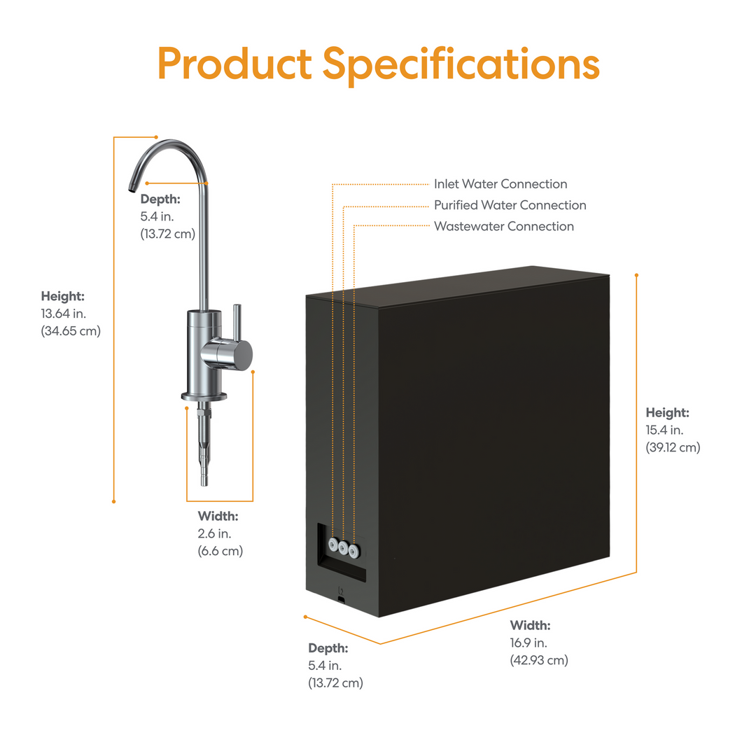 Brio PRISM Tankless RO Undersink Filtration System 600GPD TROE600PRISM