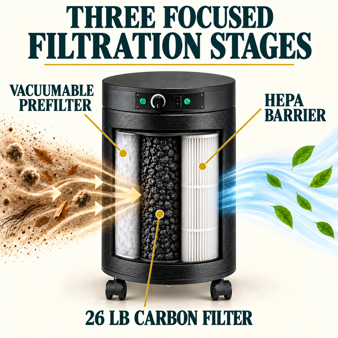 Airpura C600 three stage filtration