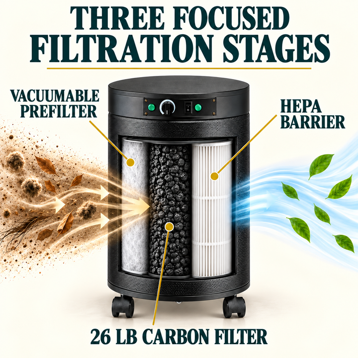 Airpura C600 three stage filtration