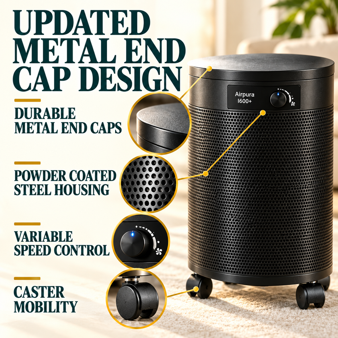 Airpura I600+ metal end cap design