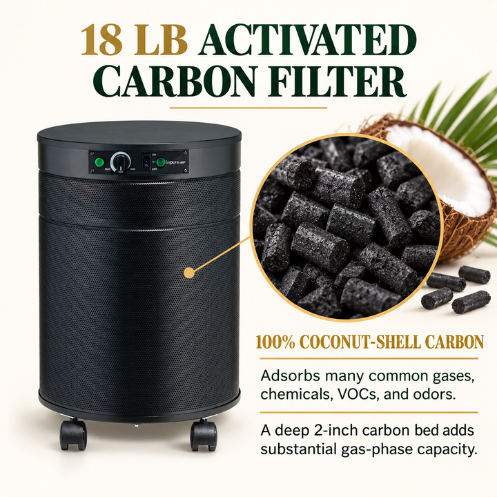 Airpura P600 activated carbon for chemicals VOCs and odors