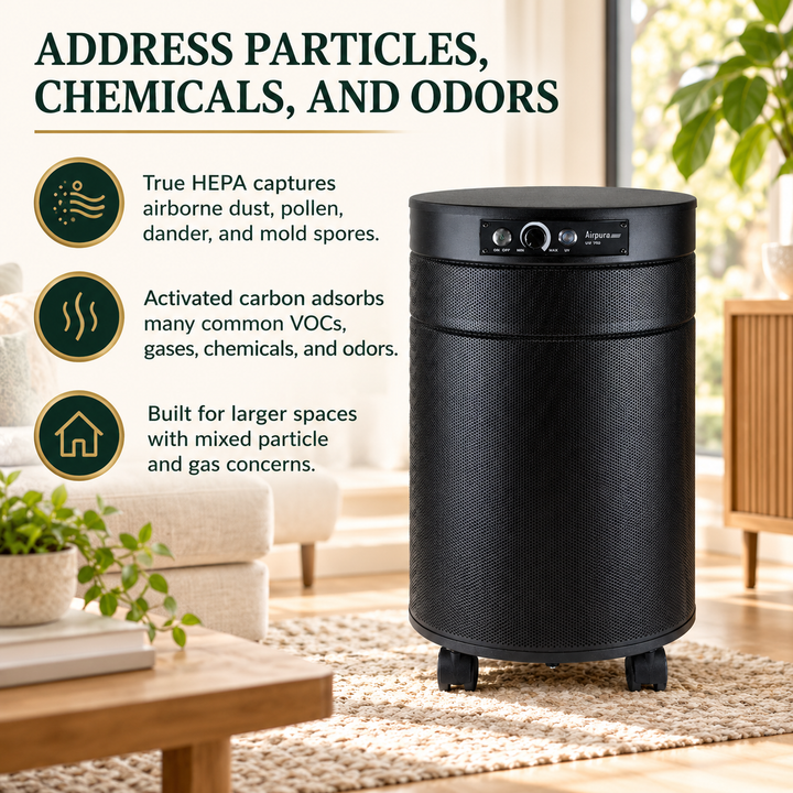 Airpura P700 particle chemical and odor filtration benefits