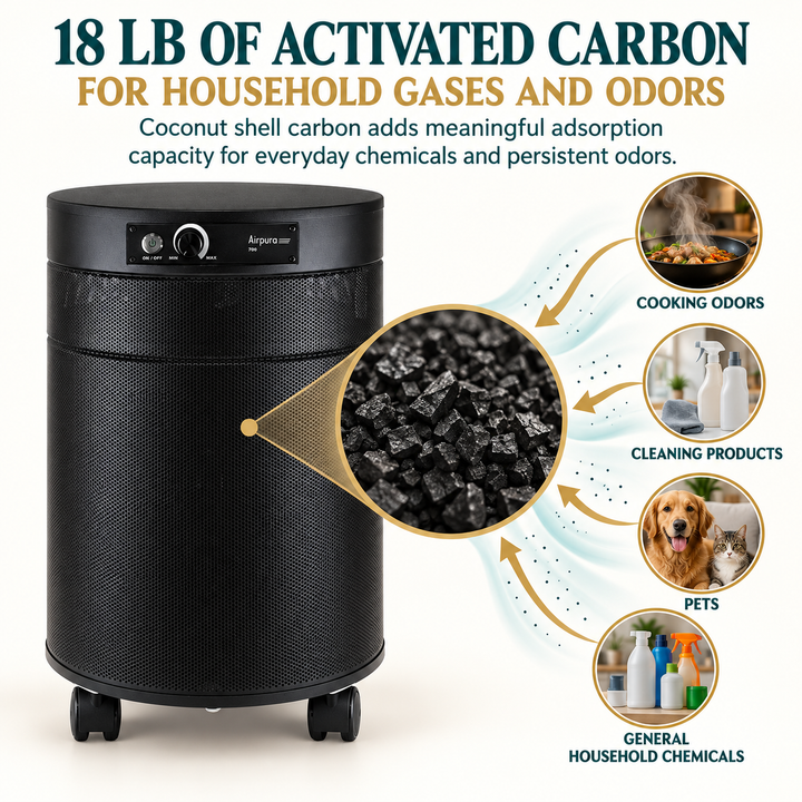 Airpura R700 18 pound activated carbon filter for household gases and odors