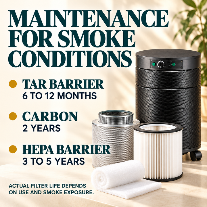 Airpura T600 smoke exposure maintenance intervals