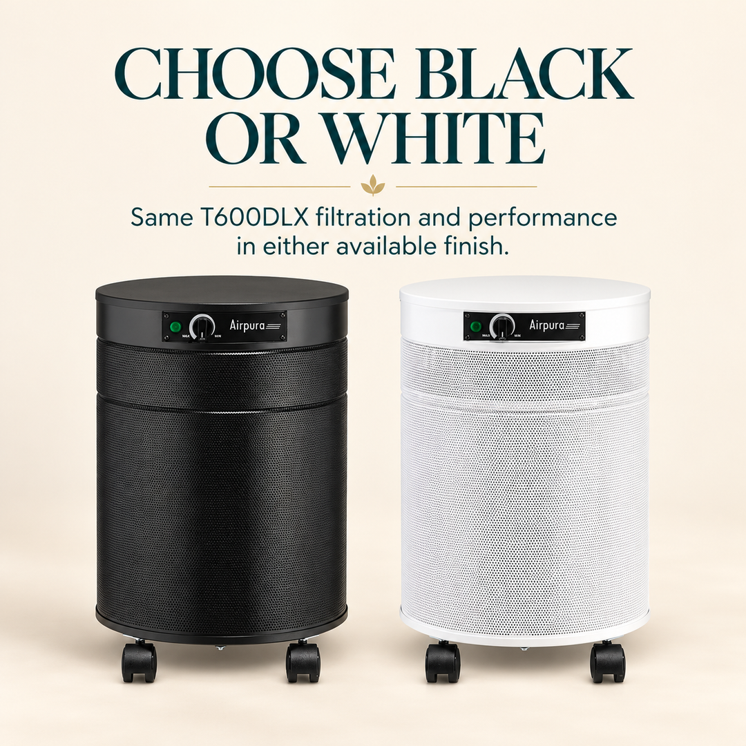Airpura T600DLX available in black and white finishes