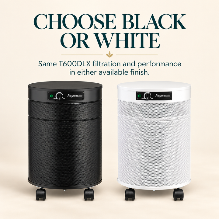 Airpura T600DLX available in black and white finishes