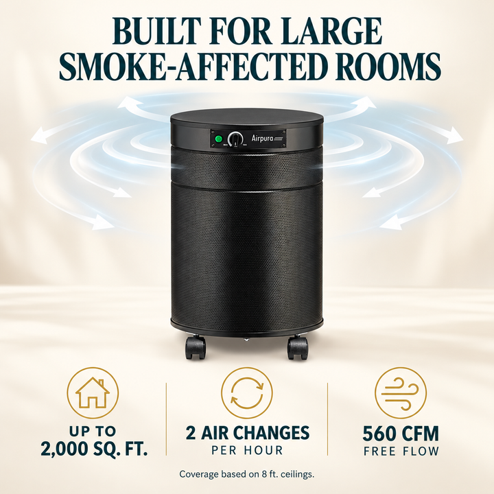 Airpura T600DLX airflow and large room coverage conditions