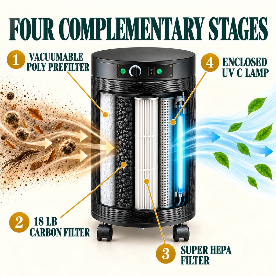 Airpura UV614 four stage filtration