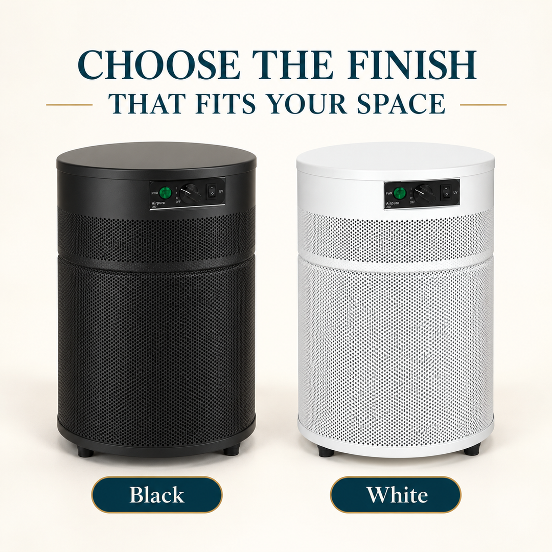 Airpura V400 available in black and white finishes