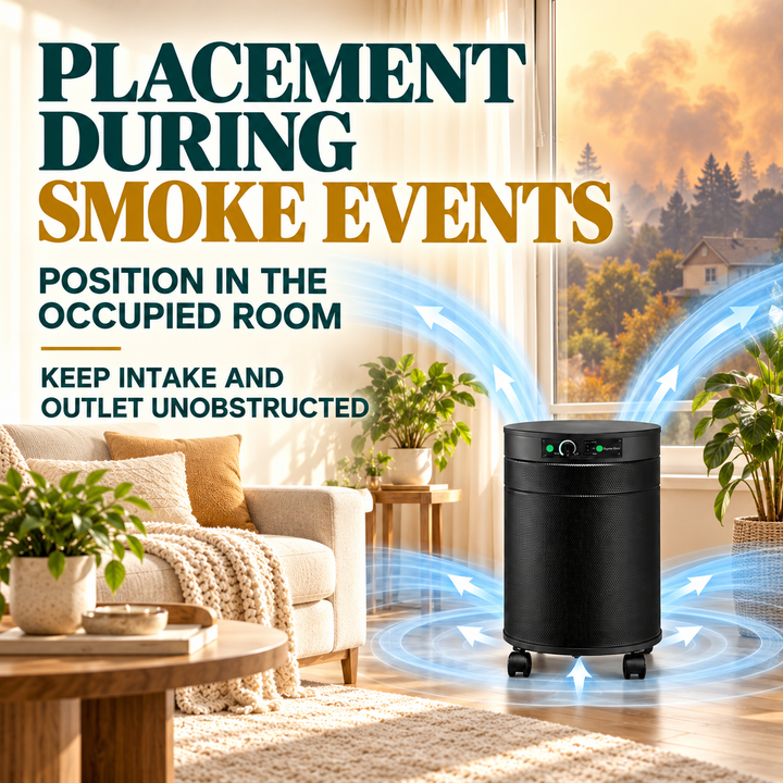Airpura V614 smoke event placement guidance