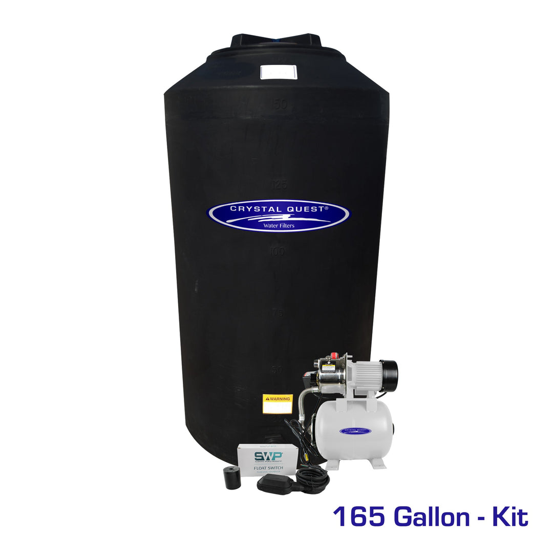 Crystal Quest Atmospheric Storage Tank Kit with Pump 165 Gallon - CQE-ST-165ROK