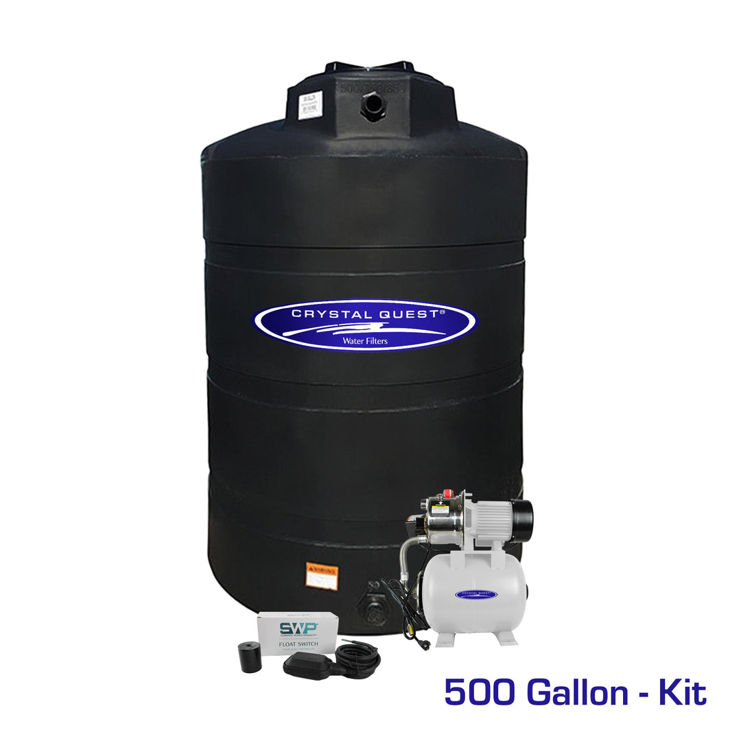Crystal Quest Atmospheric Storage Tank Kit with Pump 500 Gallon CQE-ST-500ROK