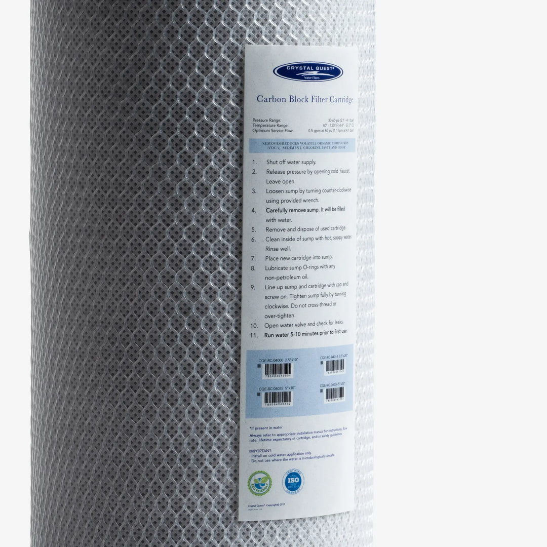 Crystal Quest Coconut Based 5-Micron Carbon Block Filter Cartridge