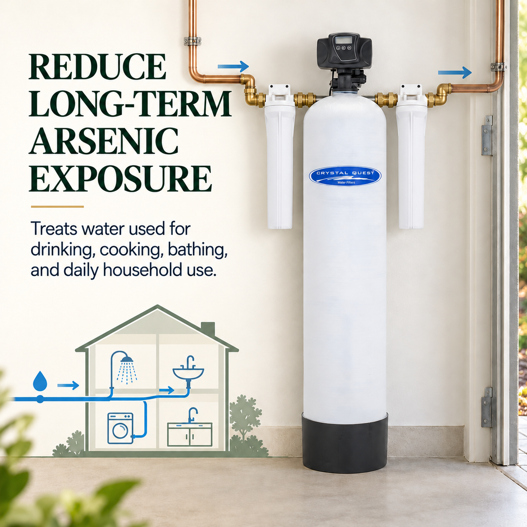 Crystal Quest whole house arsenic treatment designed to reduce long-term exposure