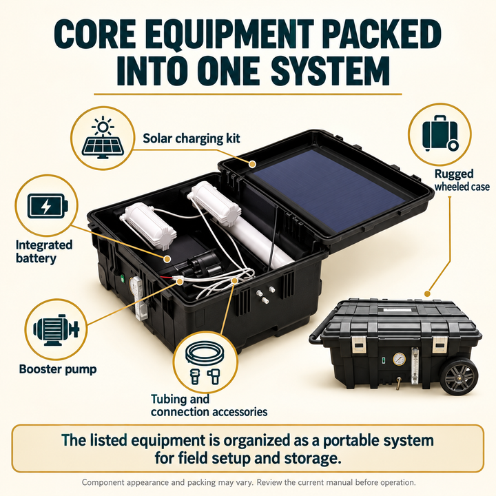 Crystal Quest Rover included off-grid treatment equipment