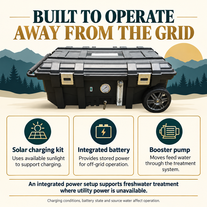 Crystal Quest Rover solar battery and booster pump operation