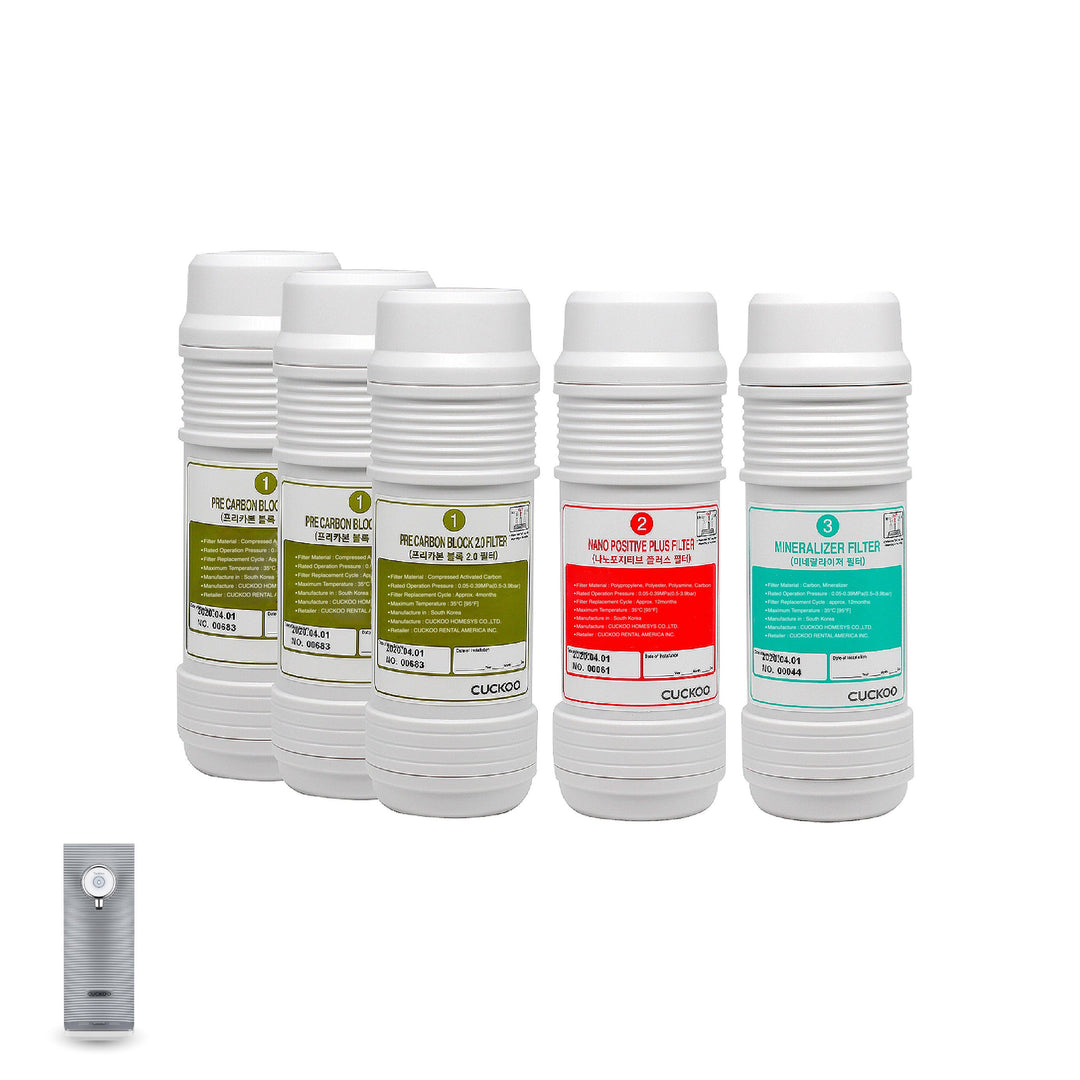 CUCKOO CPFS-M12M0803US 1-Year Water Filter Replacement Bundle for CP-MN031 — genuine CUCKOO replacement filter or filter bundle