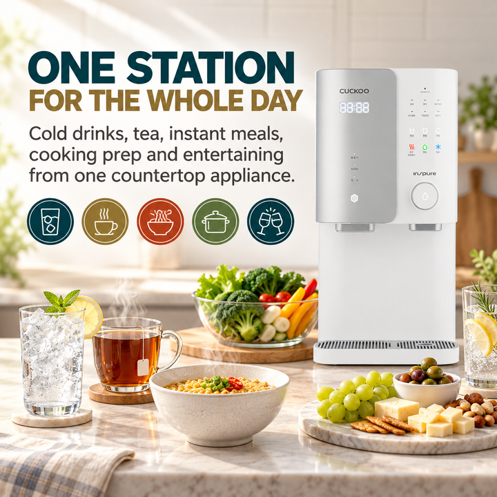 CUCKOO ZERO100 for cold drinks, tea, instant meals, cooking preparation and entertaining