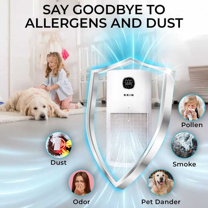 RKIN HEPA 14 Air Purifier – Breathe Cleaner, Healthier Air with UV, Carbon &amp; Ion Technology