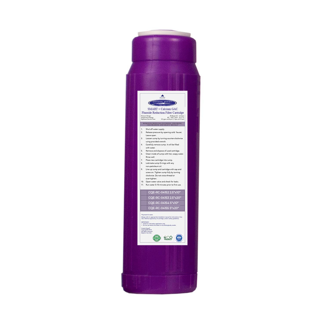 Crystal Quest SMART + Calcium GAC Fluoride Reduction Cartridge