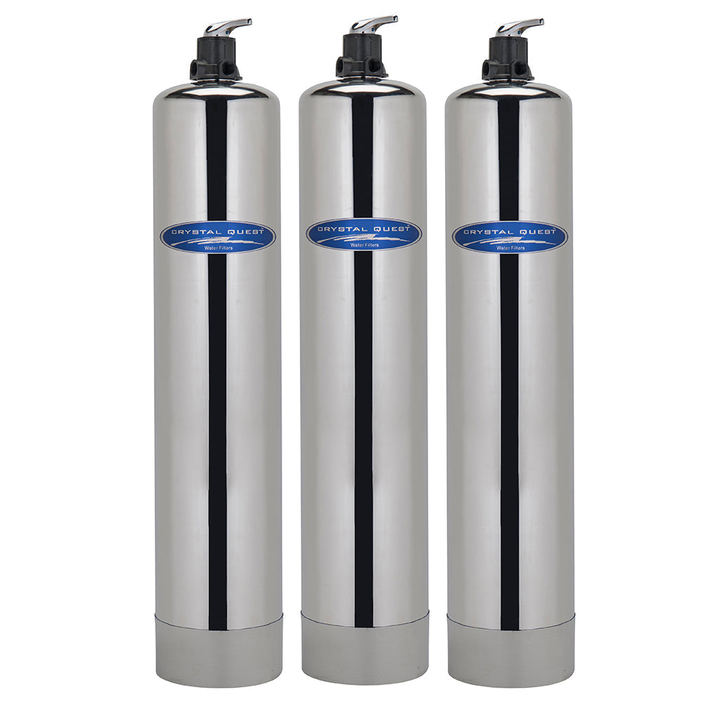 Crystal Quest High Flow Whole House &amp; Commercial SMART Water Filter | 3+ Bathrooms