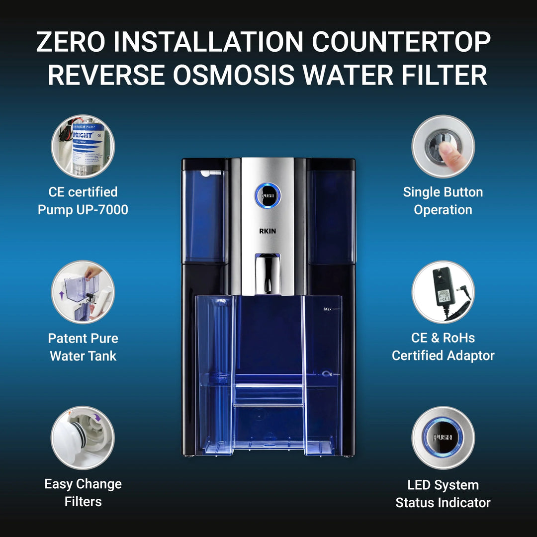 RKIN Zero Installation Purifier Countertop Reverse Osmosis Water Filter